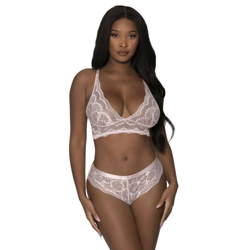 Lace Cami and Short Set-M283-BLS-MED