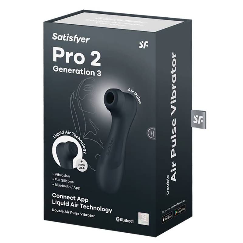 Satisfyer Pro 2 Gen 3 App Control Clitoral Stimulator Black-4051857