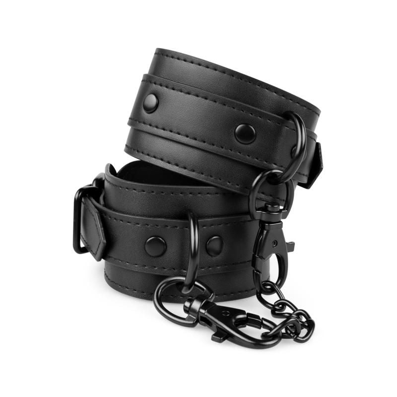 Faux Leather Ankle Cuffs Black-BF002BLK