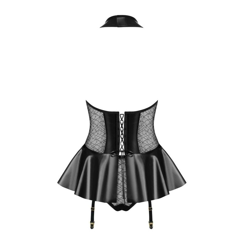 Hot Corset w Panties Black-859-COR-1-L/XL