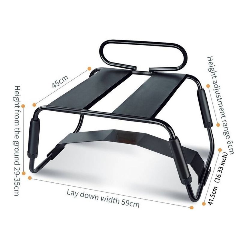 Sex Chair Adjustable Height Black w Handle and Arch Bridge