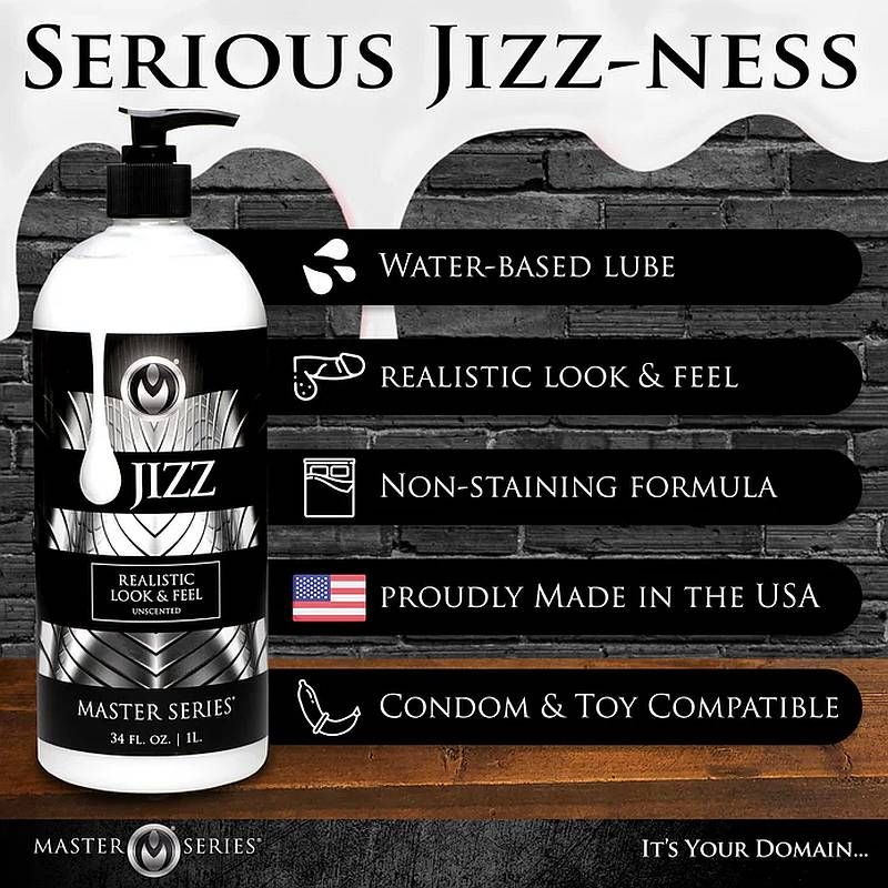 Jizz Unscented Water Based Lube 34oz-AH048-34OZ
