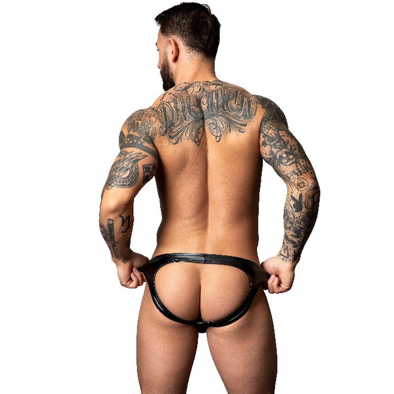 Male Power Moonshine Jock Strap Black-300-301-BLK-L/XL