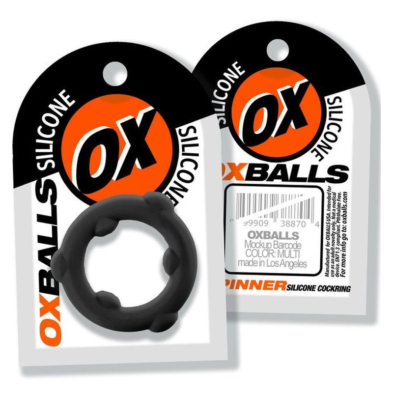 Spinner Silicone Ring Black-OX-3202-BLK
