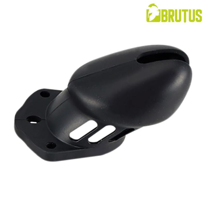 Brutus Denial Silicone Chastity 2 Cage Set Black