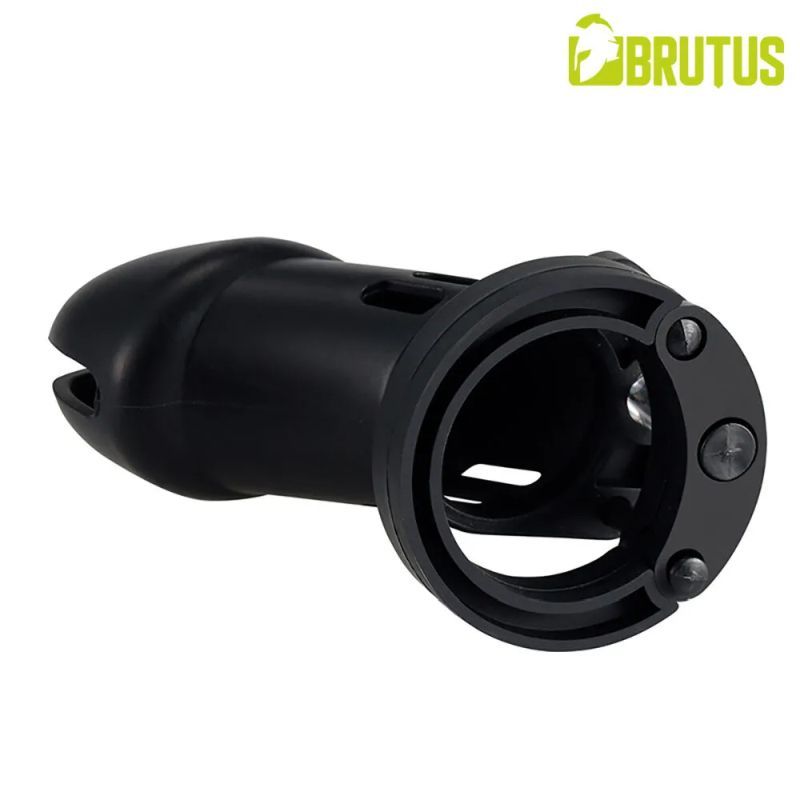 Brutus Denial Silicone Chastity 2 Cage Set Black
