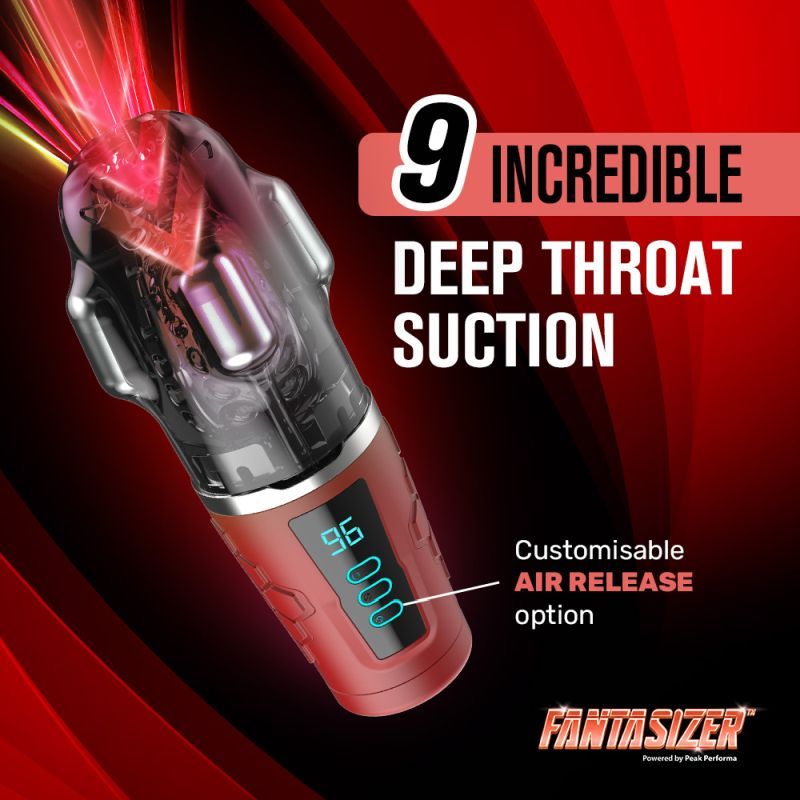 Hypershaker Automatic App Controlled LCD Masturbator Red