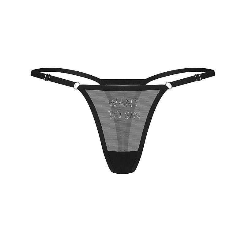Want To Sin Thong-7691-BLK-S/M