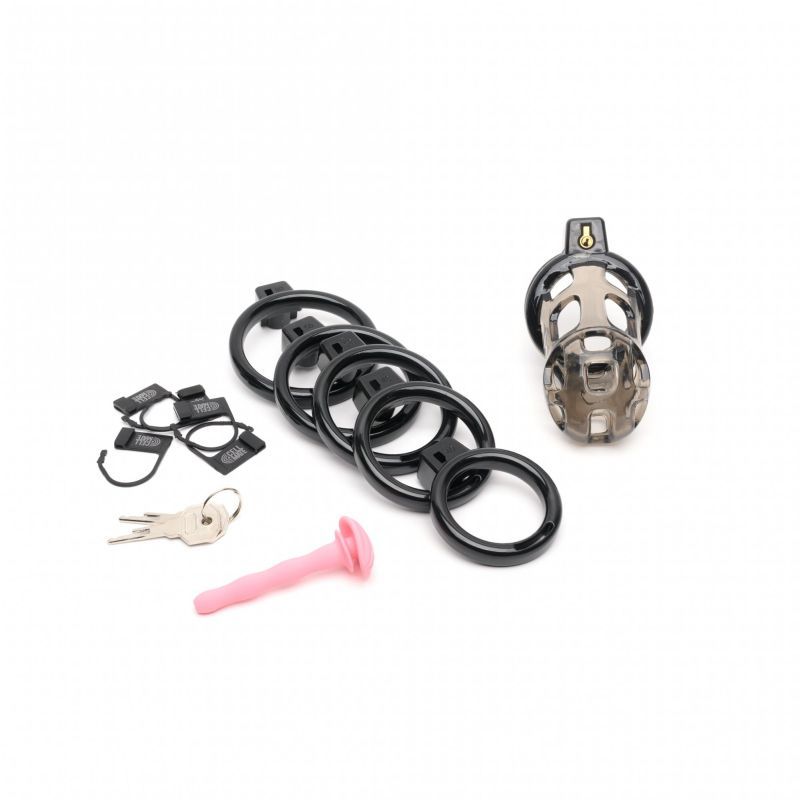 Gladiator Size 1 Soft Cock Cage with Pussification Plug