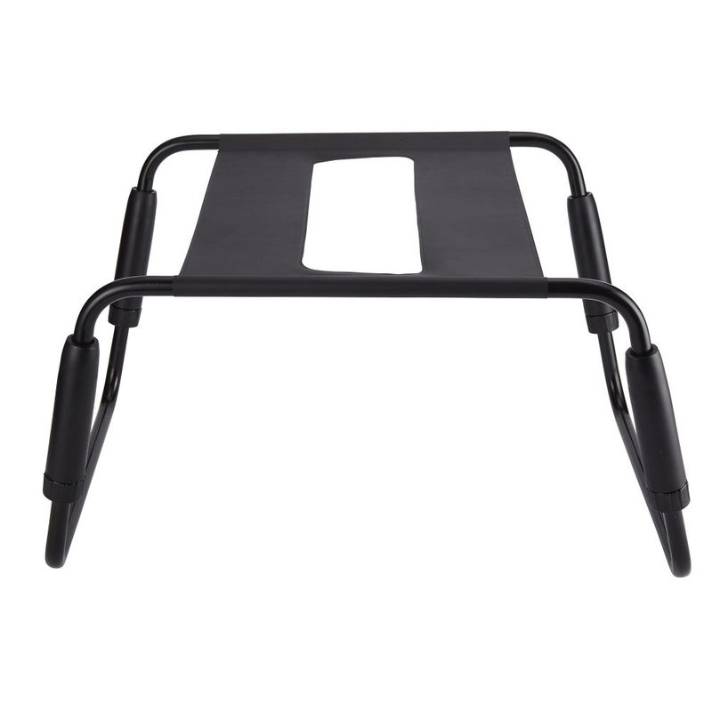 Sex Chair Adjustable Height Black TPU Seat