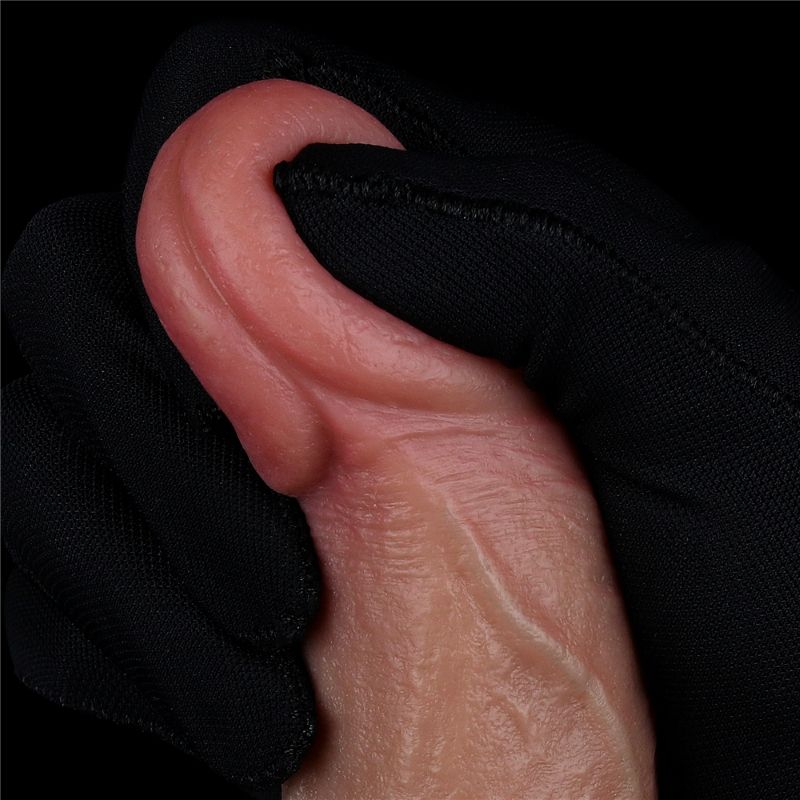 Realistic Dual Layered Silicone Dildo with Balls Suction 7in
