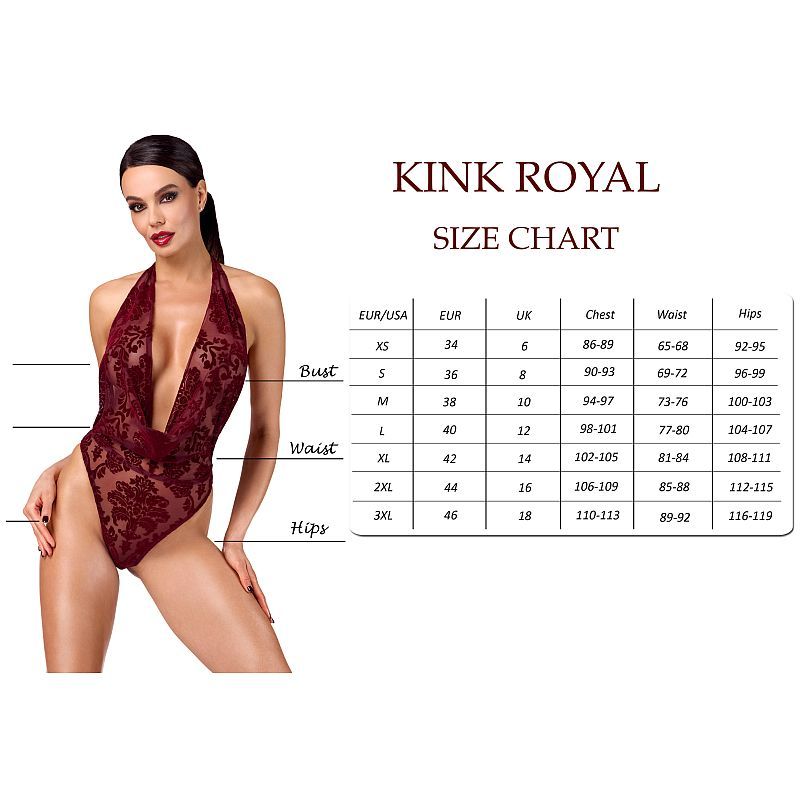 Kink Royal V Neck Catsuit Red