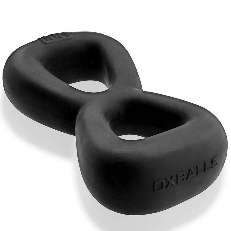 Boomerang Double Cockring Ball Stretcher Black
