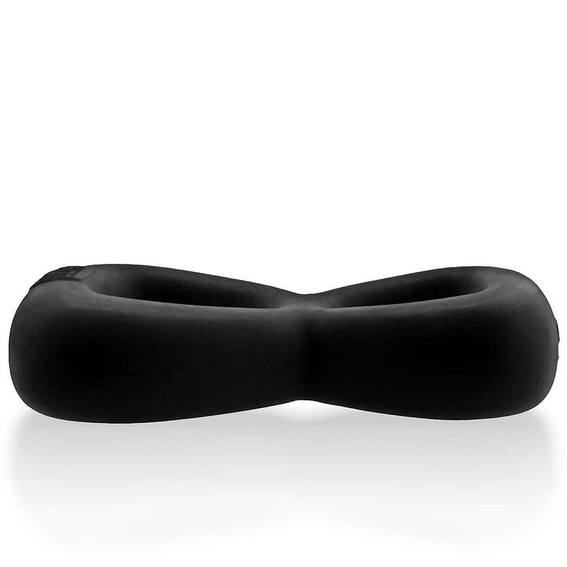 Boomerang Double Cockring Ball Stretcher Black