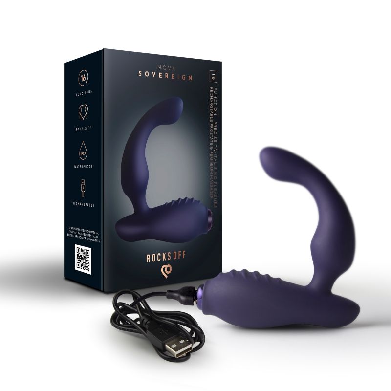 Nova Sovereign Smooth P Spot Vibrator Blue