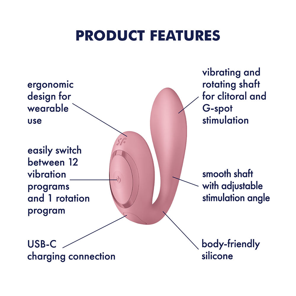 Satisfyer Desire 360 - Pink USB-C Rechargeable Rotating Wearable Vibrator