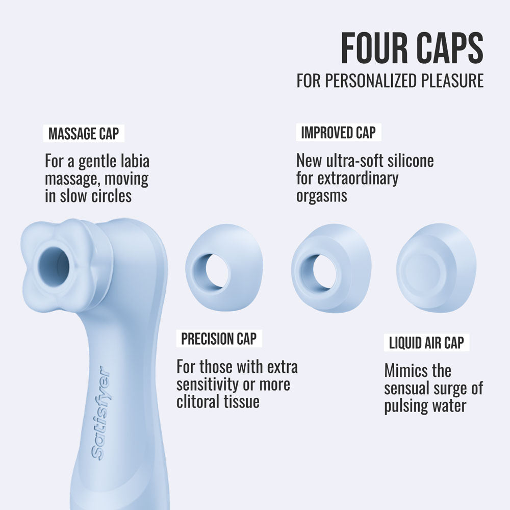 Satisfyer Pro 2 Generation 4 - Serene Blue - Blue Touch-Free USB-C Rechargeable Clitoral Stimulator with App Control