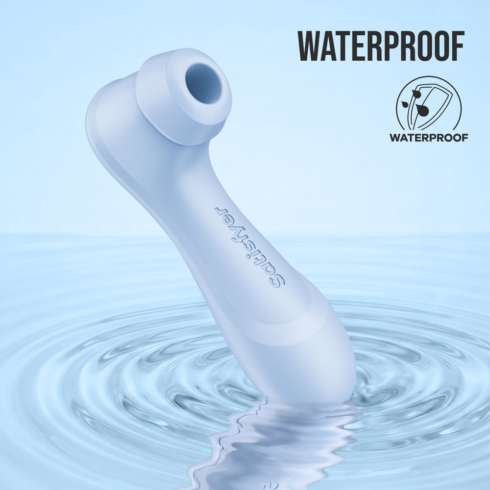 Satisfyer Pro 2 Generation 4 - Serene Blue - Blue Touch-Free USB-C Rechargeable Clitoral Stimulator with App Control