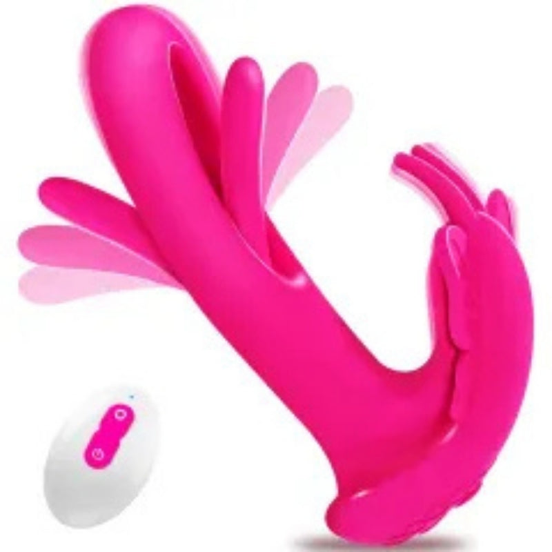 5.91" Magenta Flapping Vibrator – 9-Speed, Remote Control, Rechargeable Waterproof | Rhythmic Touch, Teasing Motion