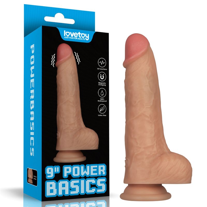 9in Vibrating USB Power Basics Cock - Silk and Sin
