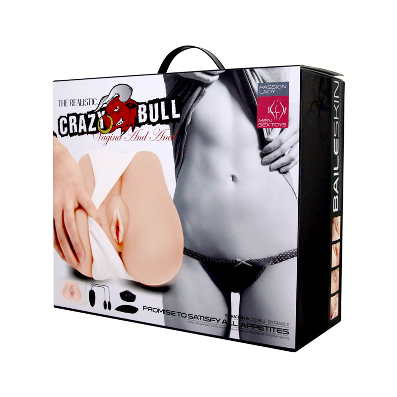CRAZY BULL Vibrating Missionary Torso - Flesh Vibrating Missionary Torso Masturbator