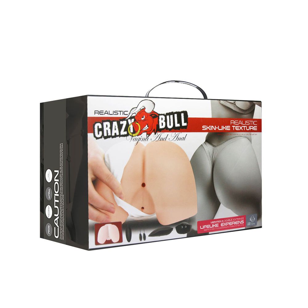 CRAZY BULL Vibrating Doggy Torso - Flesh Vibrating Doggy Style Torso Masturbator