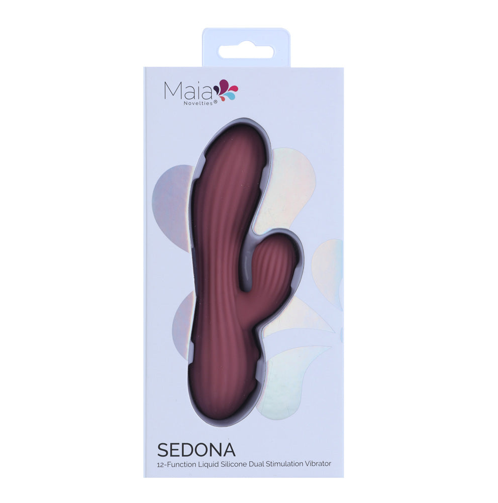 Maia SEDONA - Purple 15.2 cm USB Rechargeable Dual Vibrator