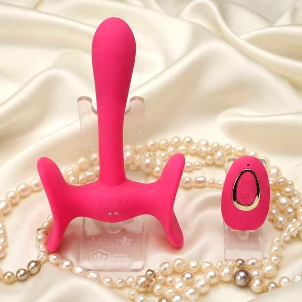 Maia PAISLEE - Pink 16.5 cm USB Rechargeable Thigh Hold Vibrator with Wireless Remote