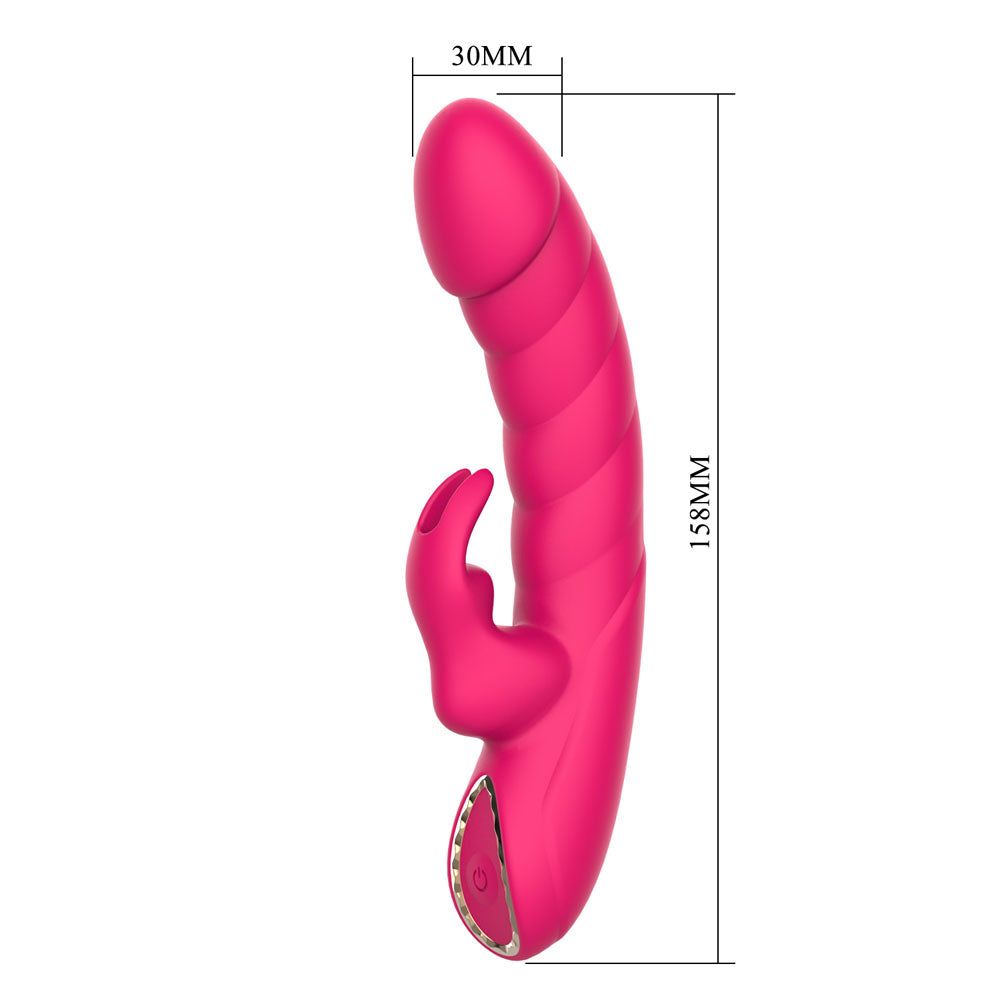 Party Up MONICA - Pink - Pink 15.8 cm USB Rechargeable Rabbit Vibrator