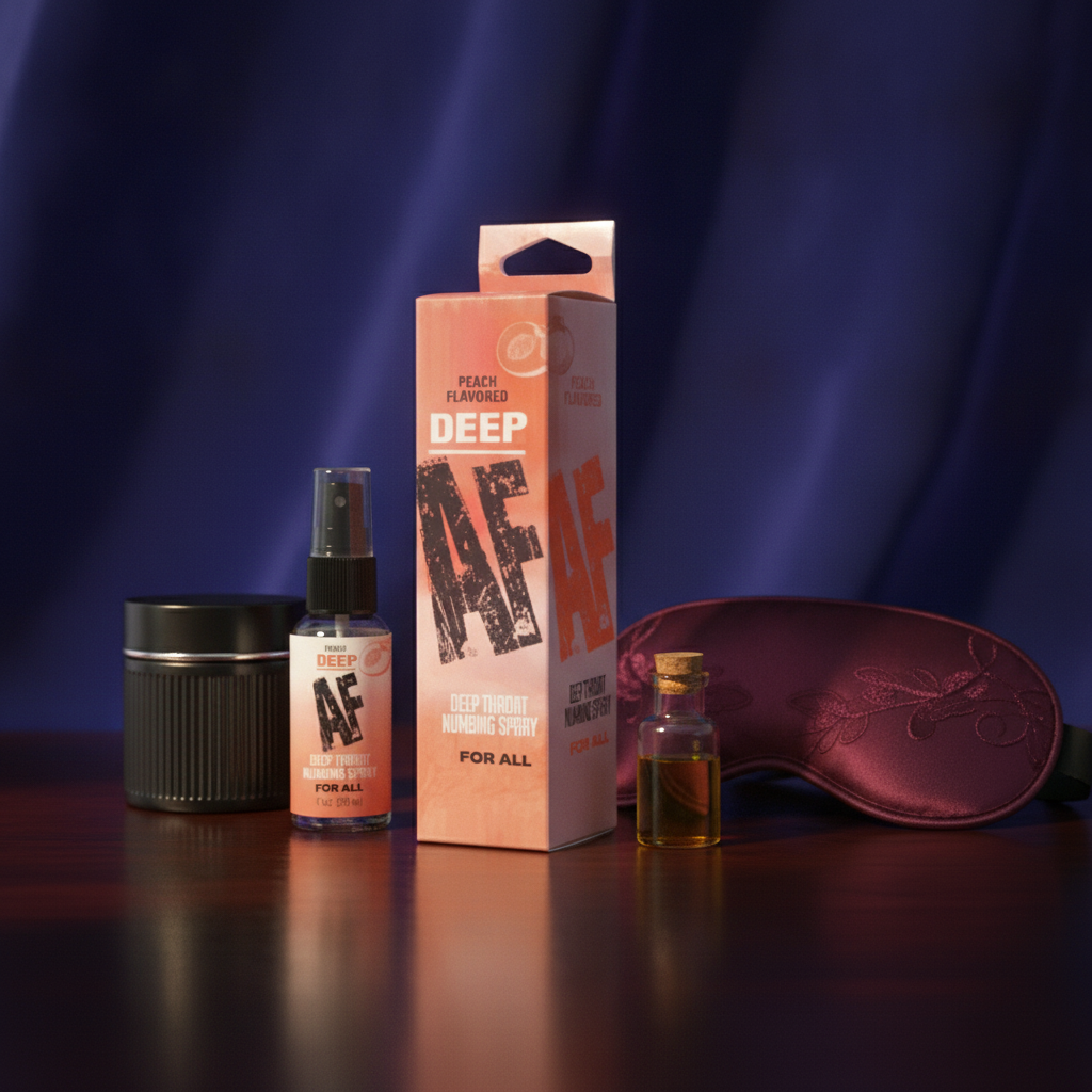 Deep AF - Peach - Peach Flavoured Deep Throat Spray - 29 ml | Maximize Pleasure with Deep AF Throat Spray