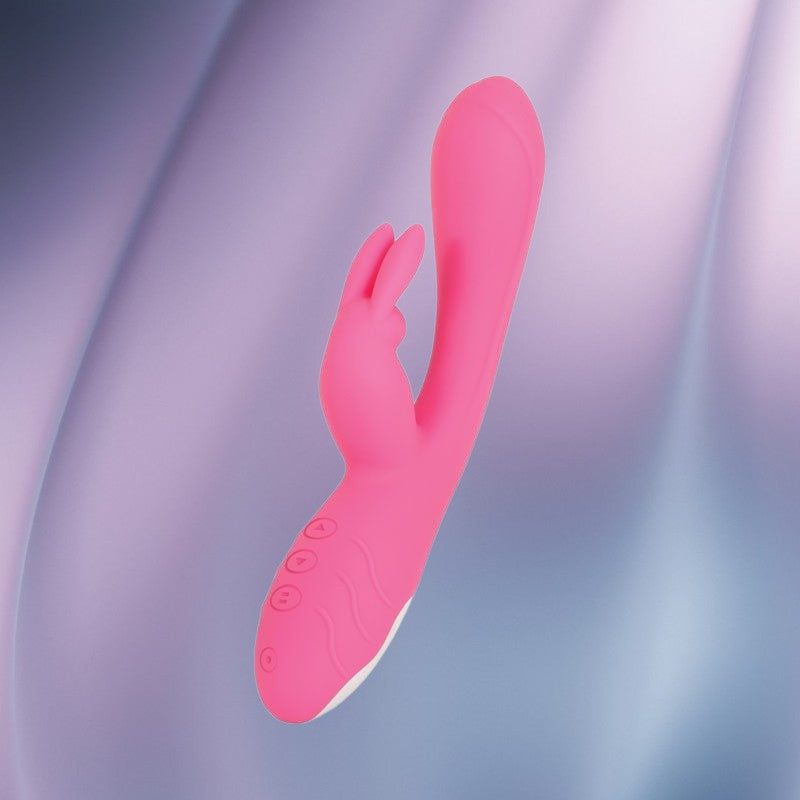 Evolved Bunny Kisses - Pink 20 cm USB Rechargeable Rabbit Vibrator