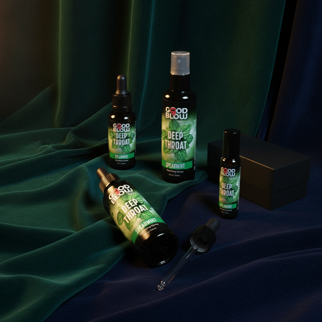 Good Blow Deep Throat Spray - Spearmint - Spearmint Flavoured Numbing Spray - 59 ml Spray | Deep Throat Spray: Boost Intimacy & Pleasure Today!