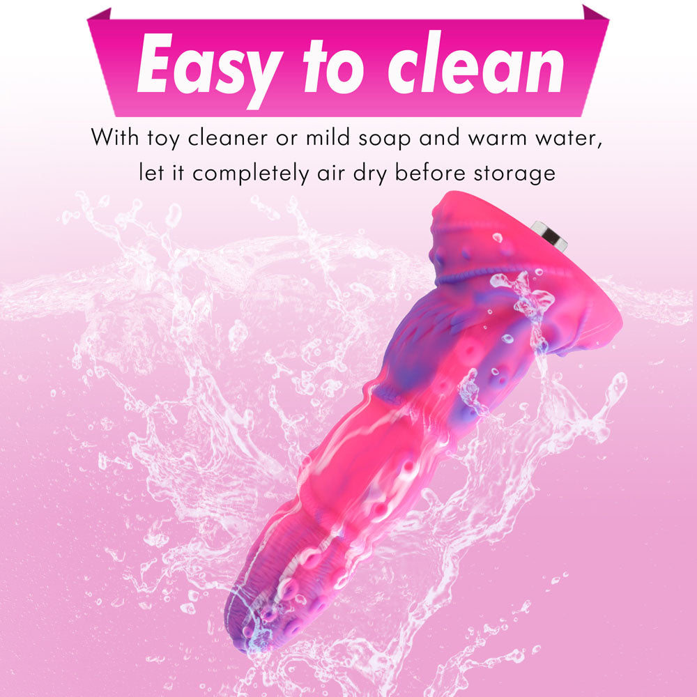 HiSmith Fantasy Tentacle Dildo with Kliclok - Pink 21.8 cm Fantasy Dildo with Kliclok Machine Attachment