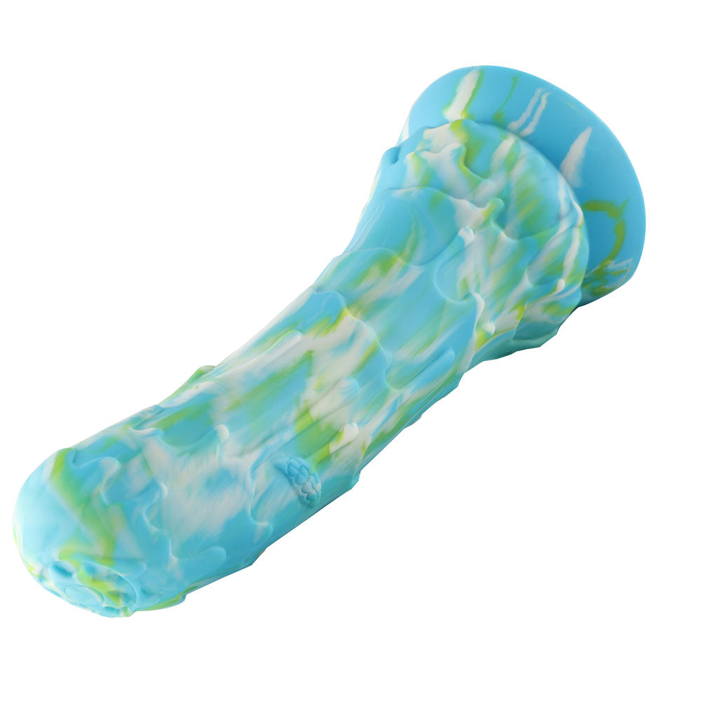 HiSmith Melting Snow Dildo with Kliclok - Blue 23.9 cm Dildo with Kliclok Machine Attachment