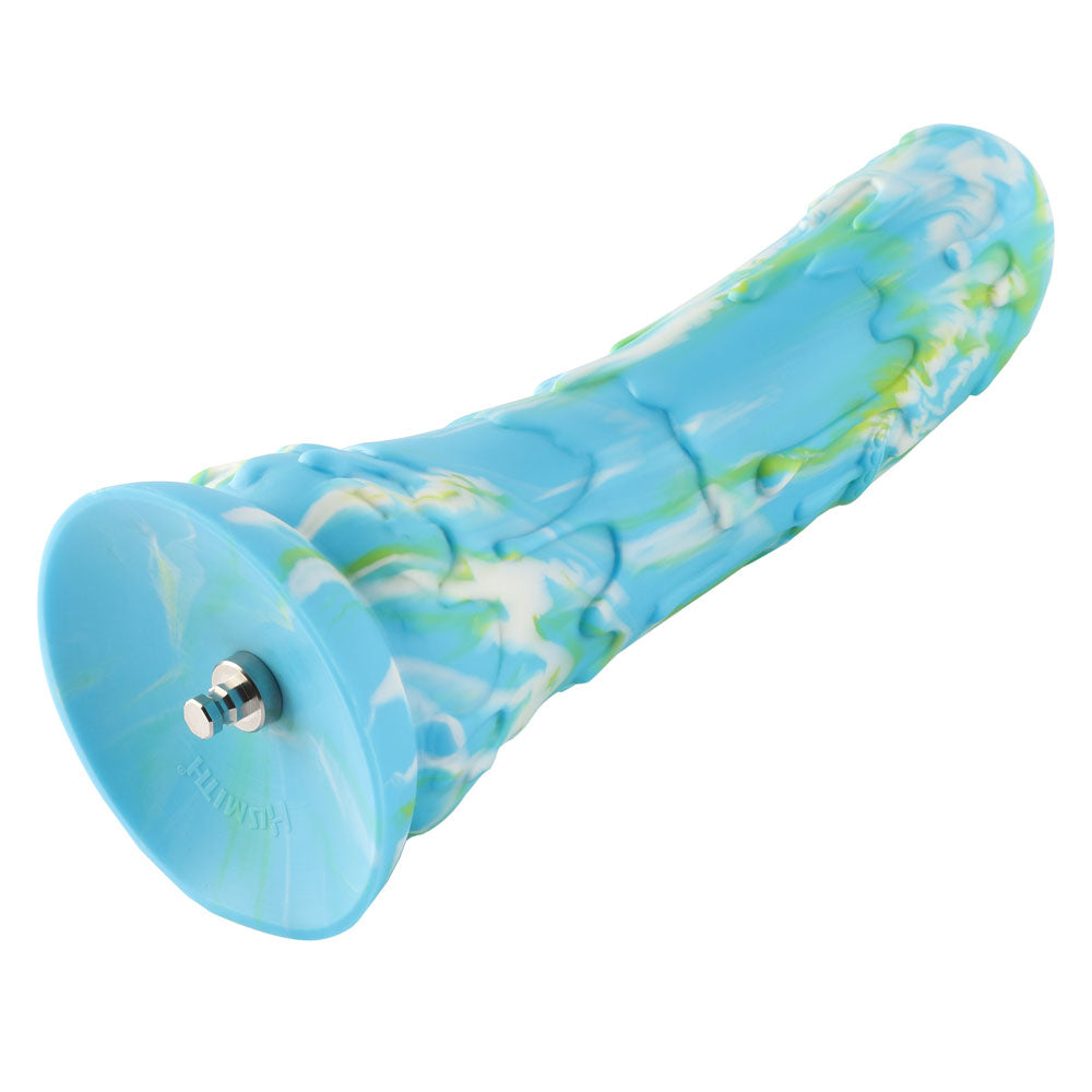 HiSmith Melting Snow Dildo with Kliclok - Blue 23.9 cm Dildo with Kliclok Machine Attachment