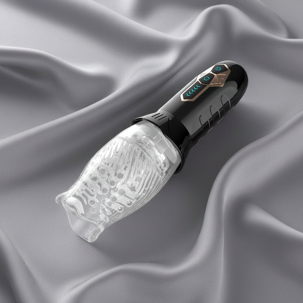 Adam & Eve Adam's Gawk Gawk - Clear USB Rechargeable Rotating Masturbator