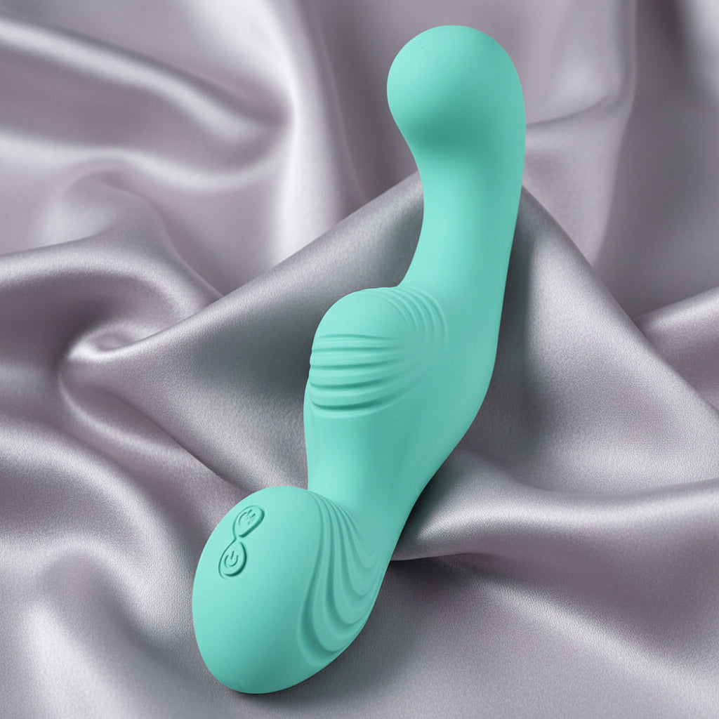Adam & Eve THE WAVE RIDER - Teal USB Rechargeable Triple Stimulating Grinder Pad with Remote Control