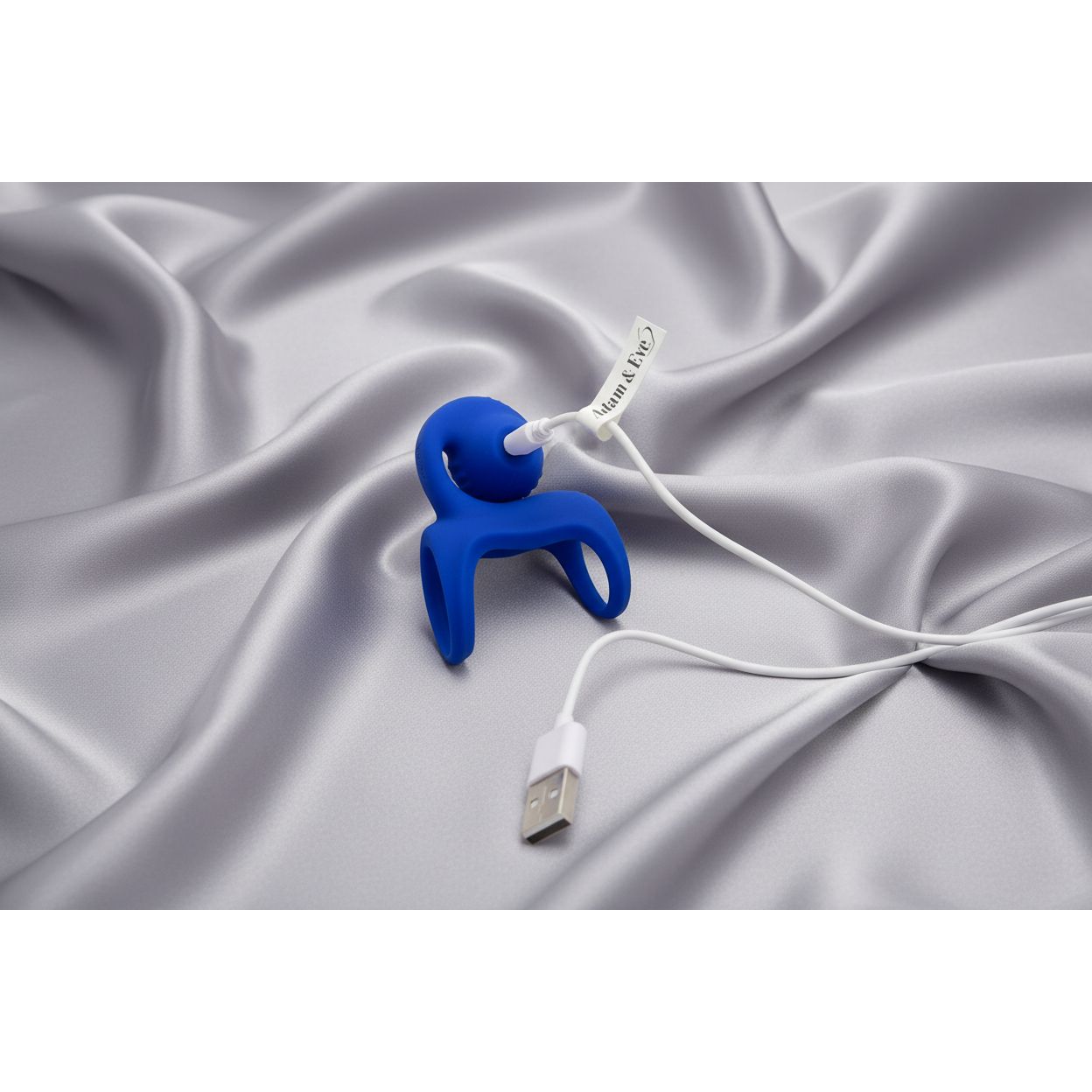 Adam & Eve ROCKIN & ROLLIN SNAIL - Blue USB Rechargeable Vibrating Couples Cage