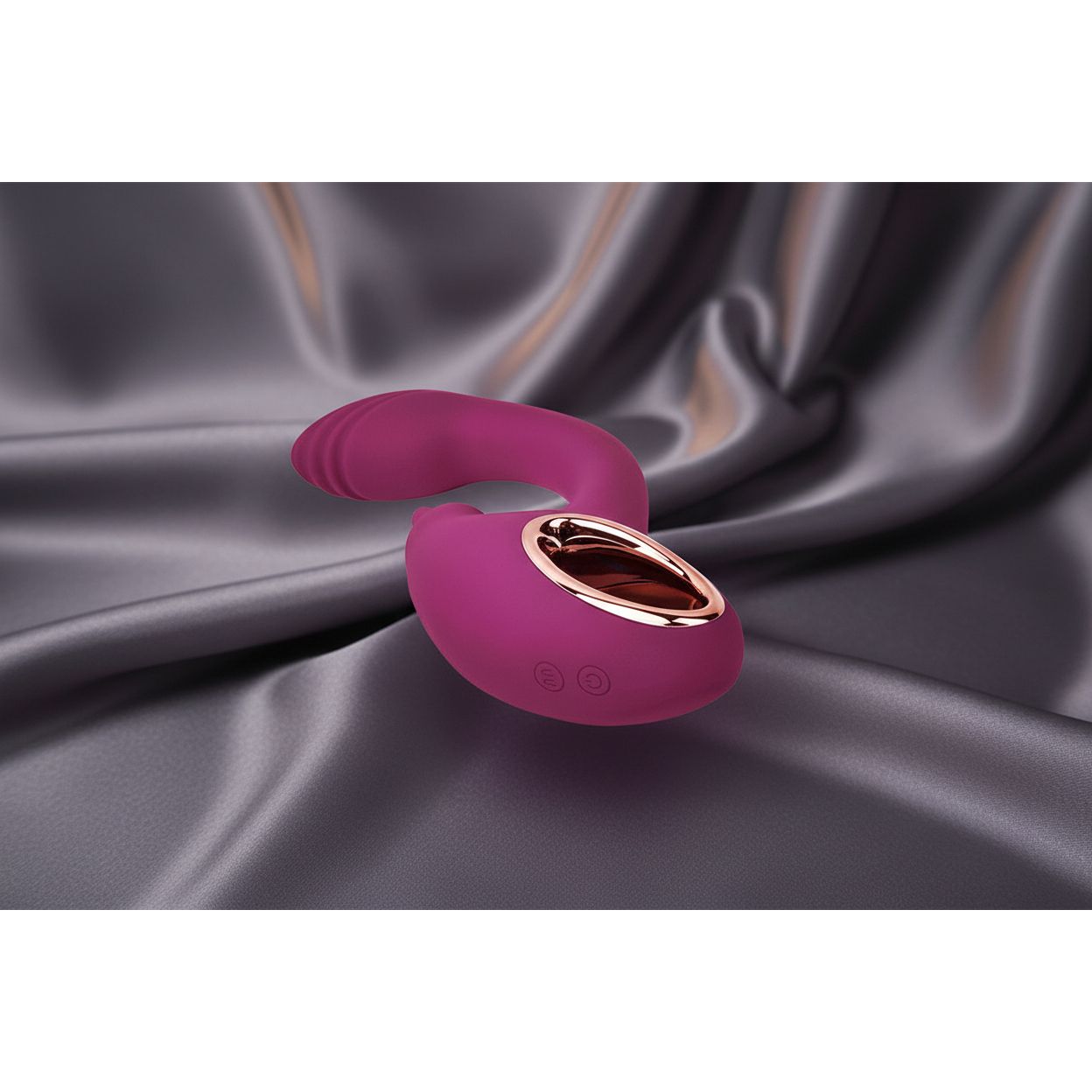 Adam & Eve ROSE GOLD CLIT TICKLER - Red 22 cm USB Rechargeable Rabbit Vibrator