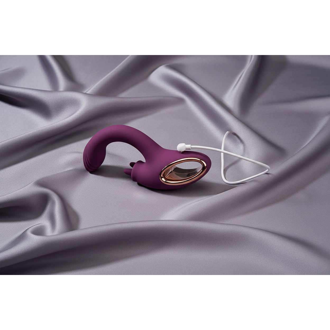 Adam & Eve ROSE GOLD CLIT TICKLER - Red 22 cm USB Rechargeable Rabbit Vibrator