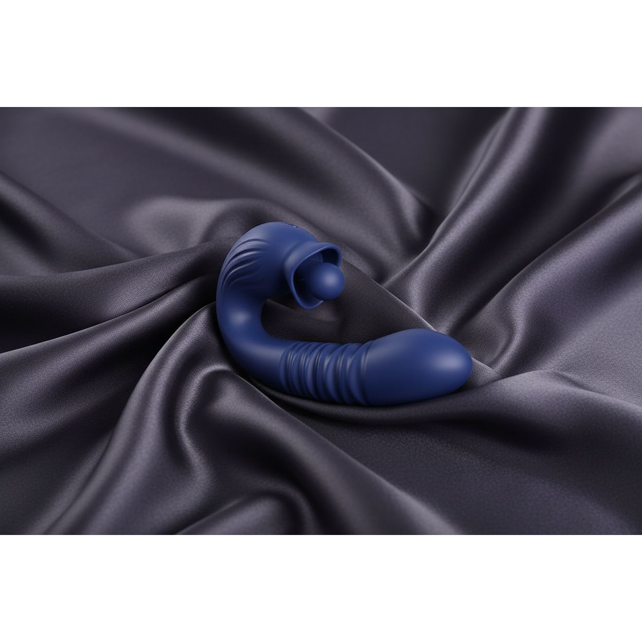 Adam & Eve THE BIG BALLER - Navy Blue 18.8 cm USB Rechargeable Thrusting Rabbit Vibrator
