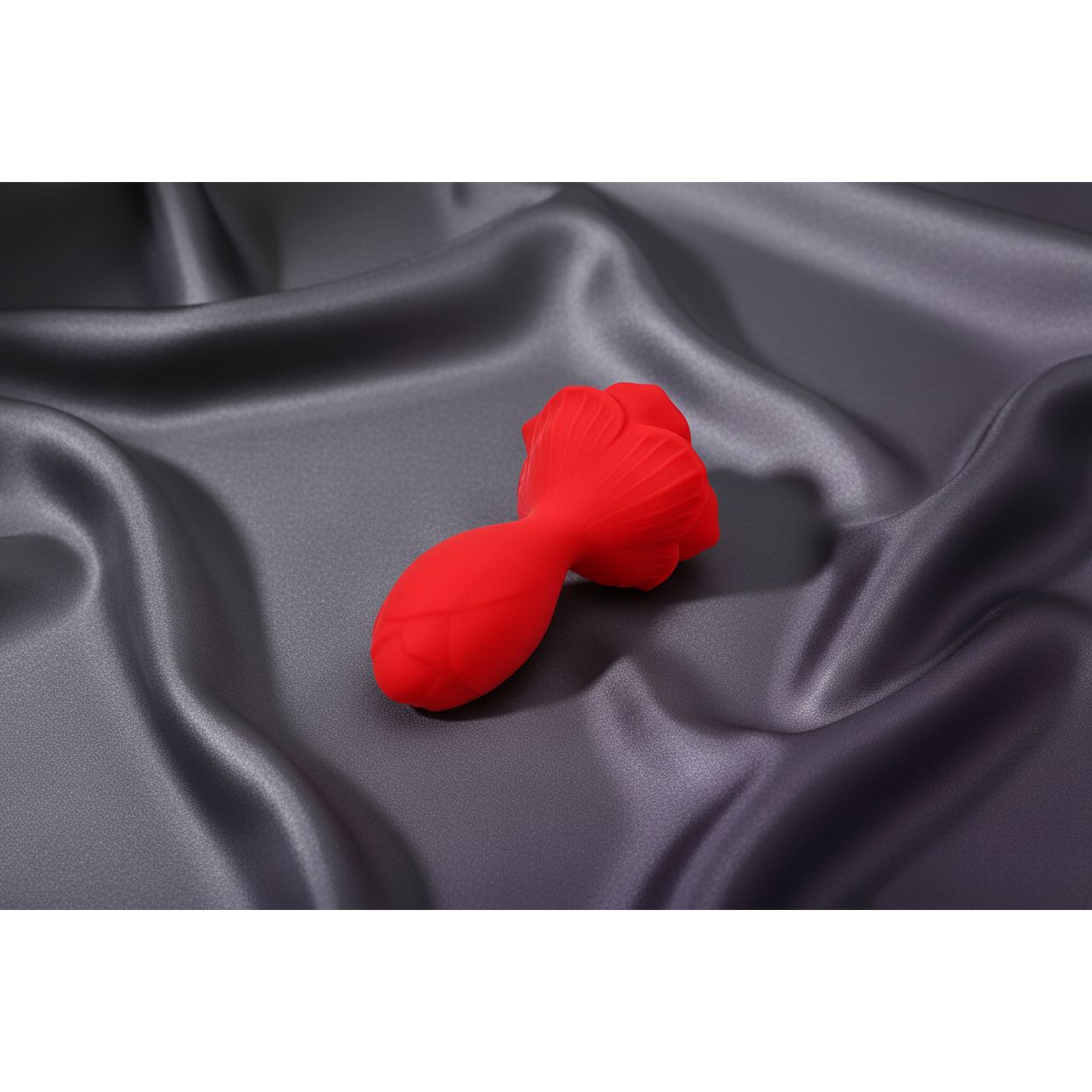 Adam & Eve THE ROSEBUD - Red 10.2 cm USB Rechargeable Vibrating Butt Plug with Remote