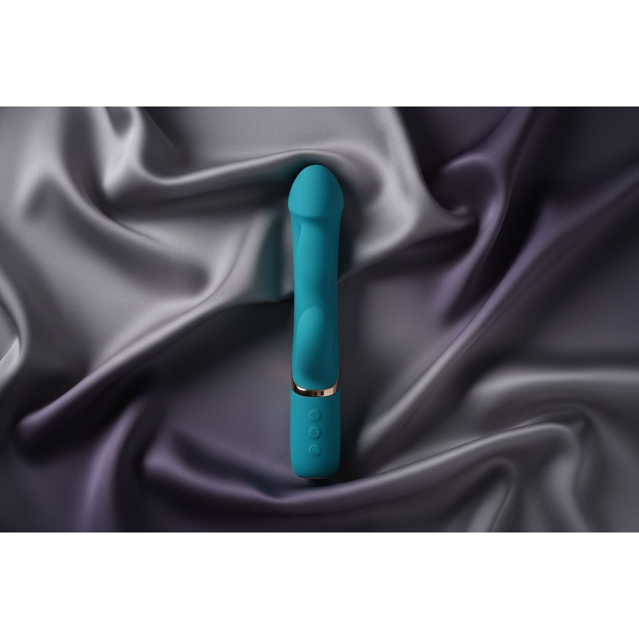 Adam & Eve SIRENS EMBRACE - Teal 24 cm USB Rechargeable Inflatable Rabbit Vibrator