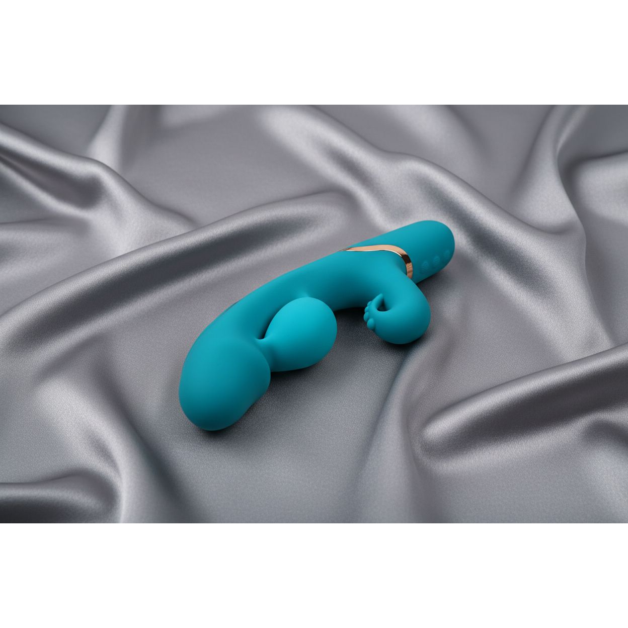 Adam & Eve SIRENS EMBRACE - Teal 24 cm USB Rechargeable Inflatable Rabbit Vibrator