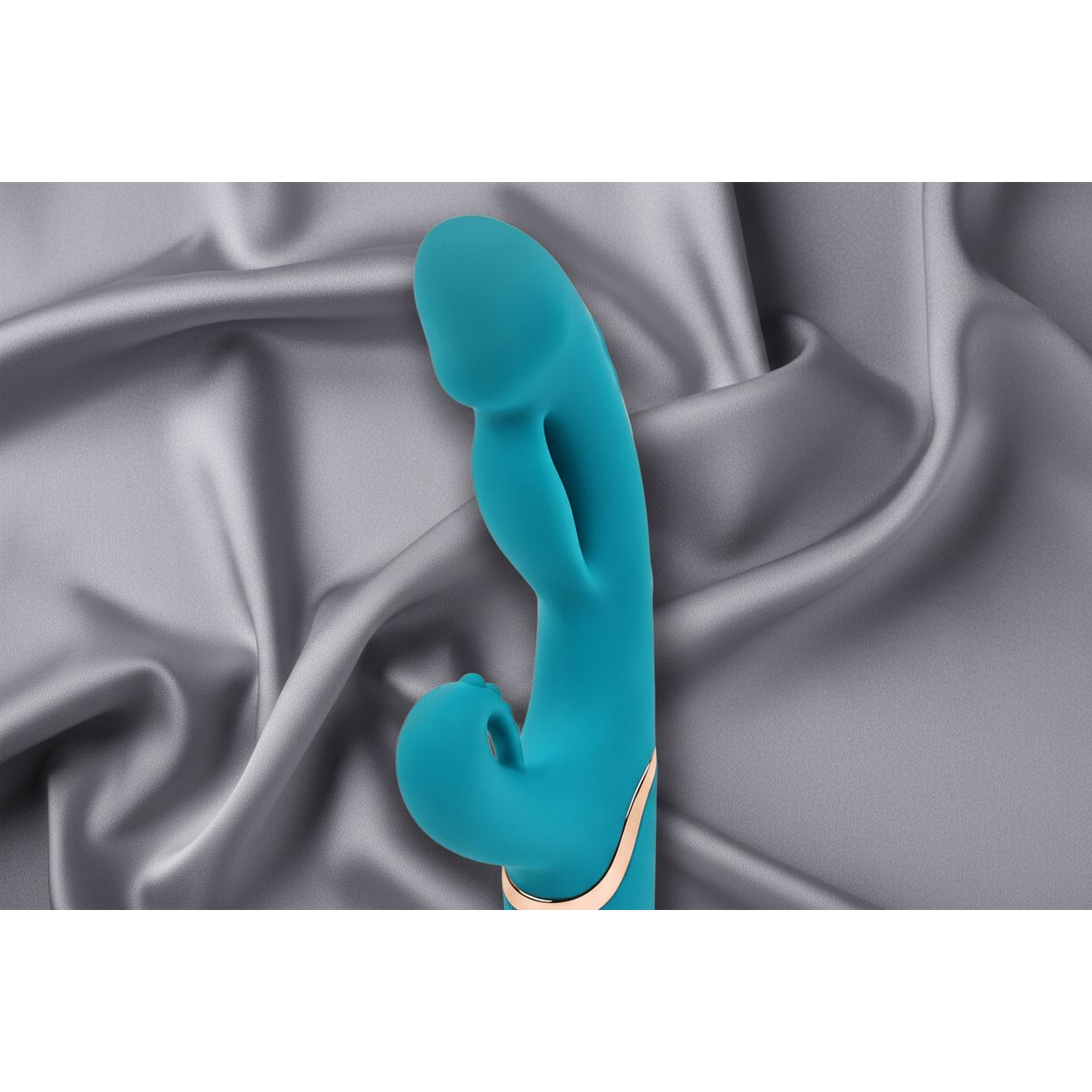 Adam & Eve SIRENS EMBRACE - Teal 24 cm USB Rechargeable Inflatable Rabbit Vibrator