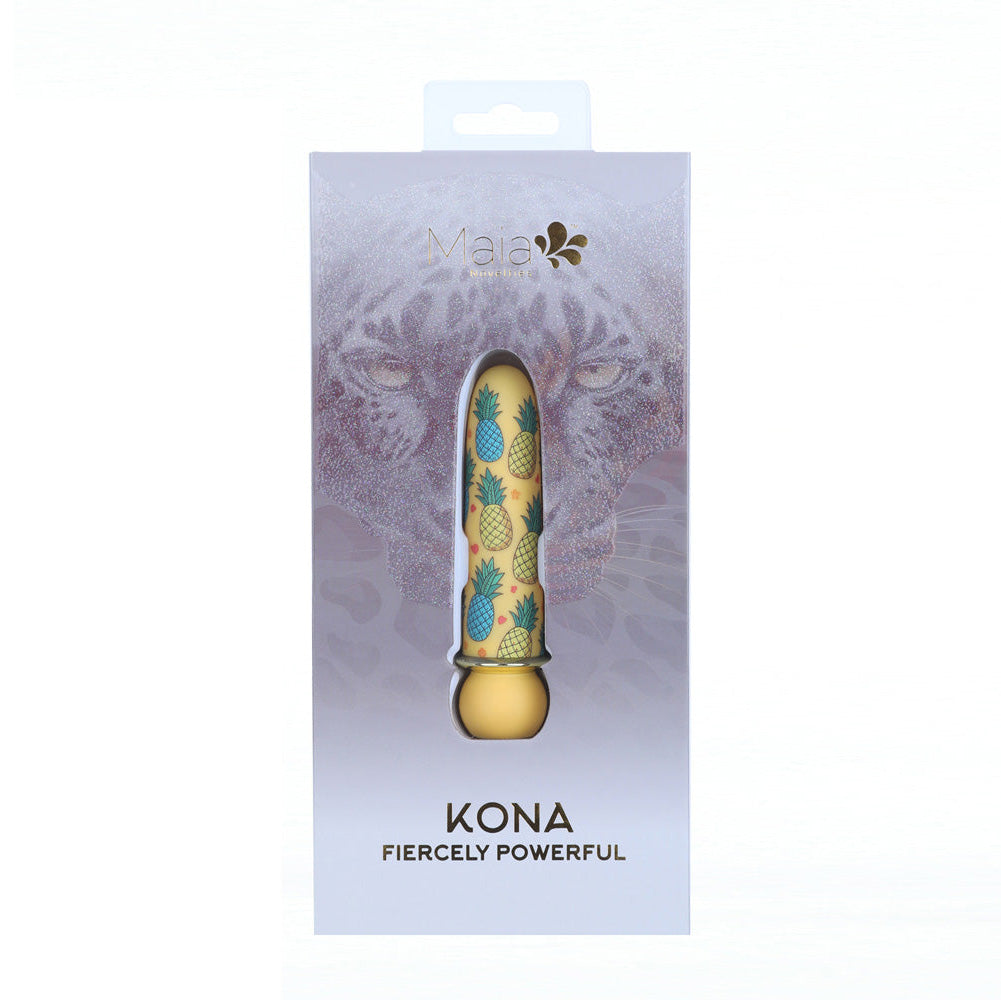 Maia KONA - Pineapple Yellow 10 cm USB Rechargeable Powerful Bullet