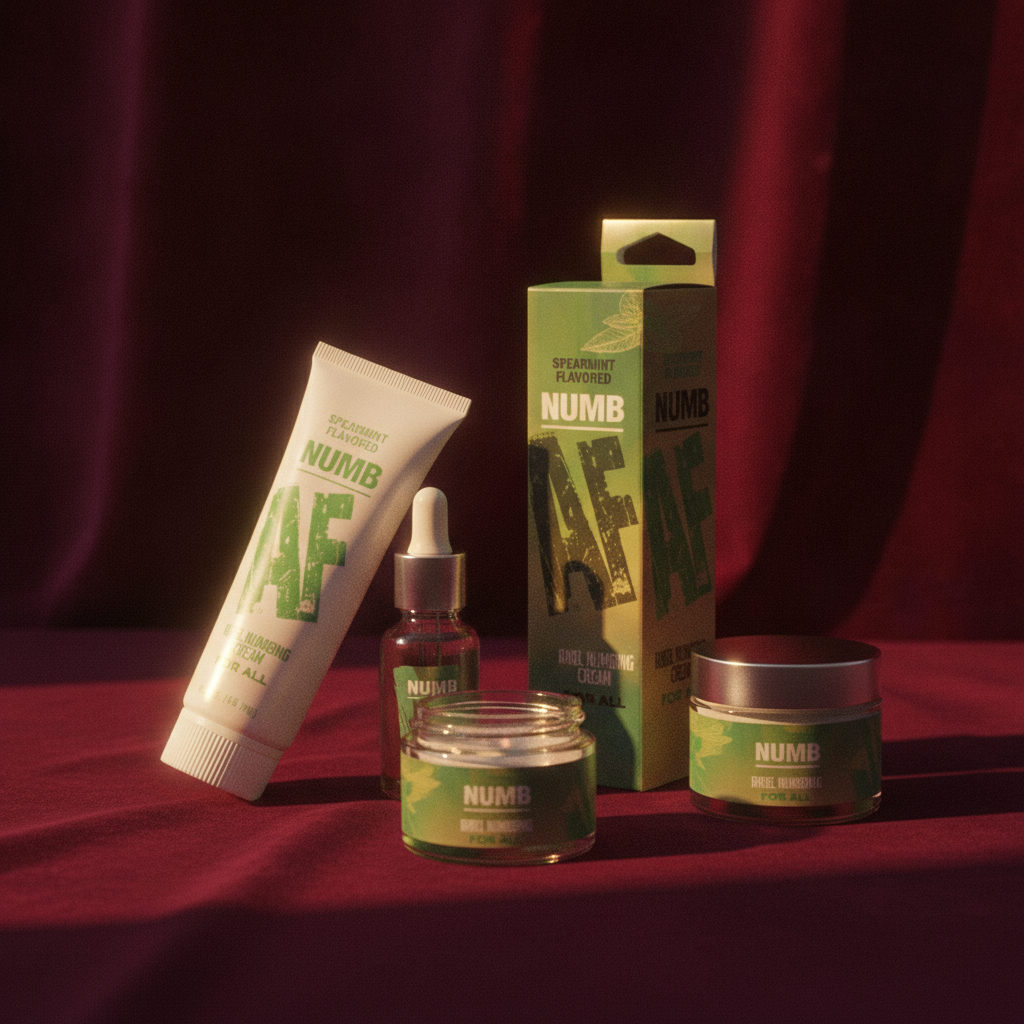 Numb AF - Mint - Mint Flavoured Anal Numbing Cream - 44 ml Tube | Numb AF: Enhance Your Anal Pleasure with Desensitizing Cream