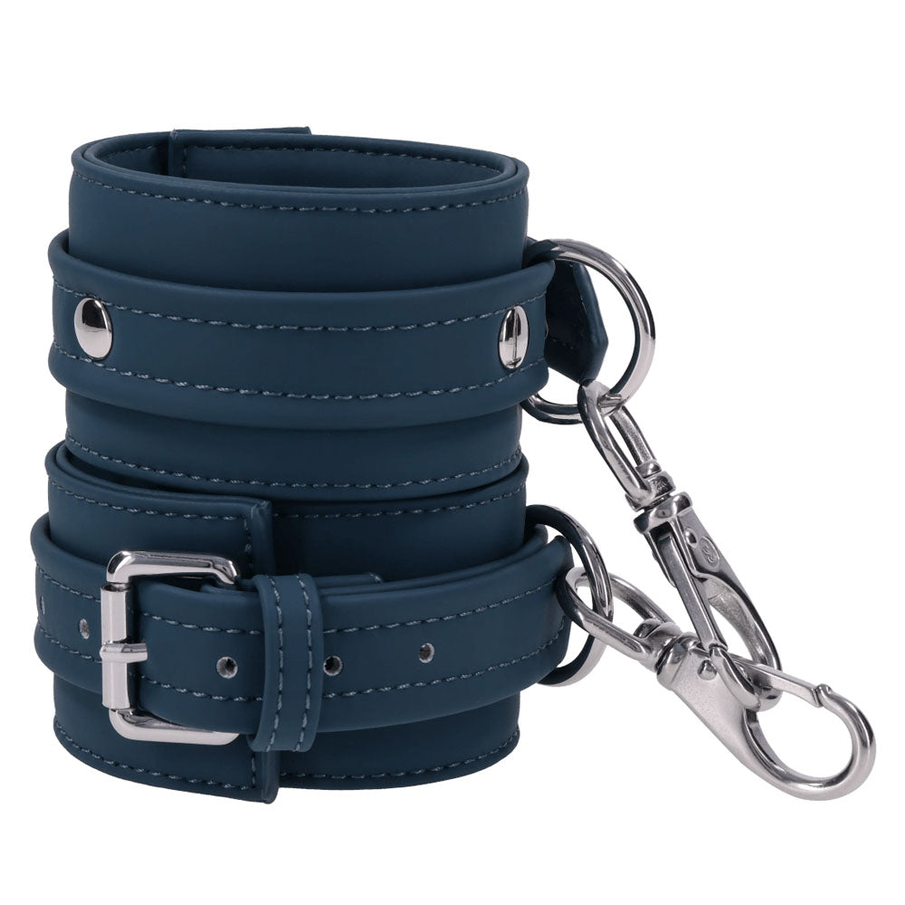 SPORTSHEETS Signature Twilight Tease Ankle Cuffs - Blue Adjustable Leg Restraints