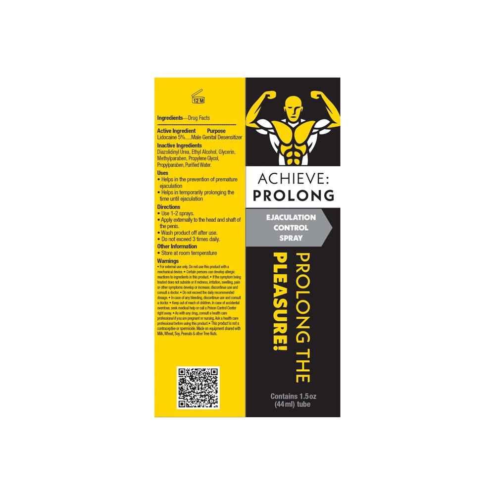 Achieve: Prolong - Ejaculation Control Spray for Men - 29 ml Spray - silkandsin