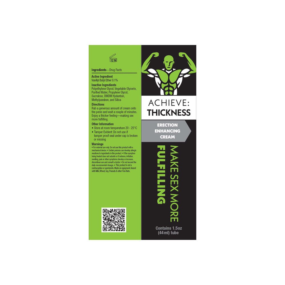 Achieve: Thickness - Erection Enhancing Cream for Men - 44 ml - Silk and Sin